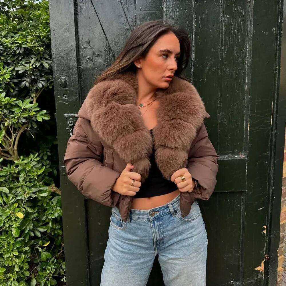 OFTBUY 90% White Duck Down Jacket Autumn Winter Clothing Female Parkas Big Natural Fox Fur Women Feather Short Puffer Coat 123