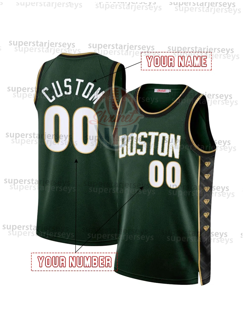 0 Jayson Tatum 2025-26 City Edition Green/Beige/White Basketball Jersey 33 Larry Bird 4 Jrue Holiday Brown 11 Payton Pritchard Full Stitched