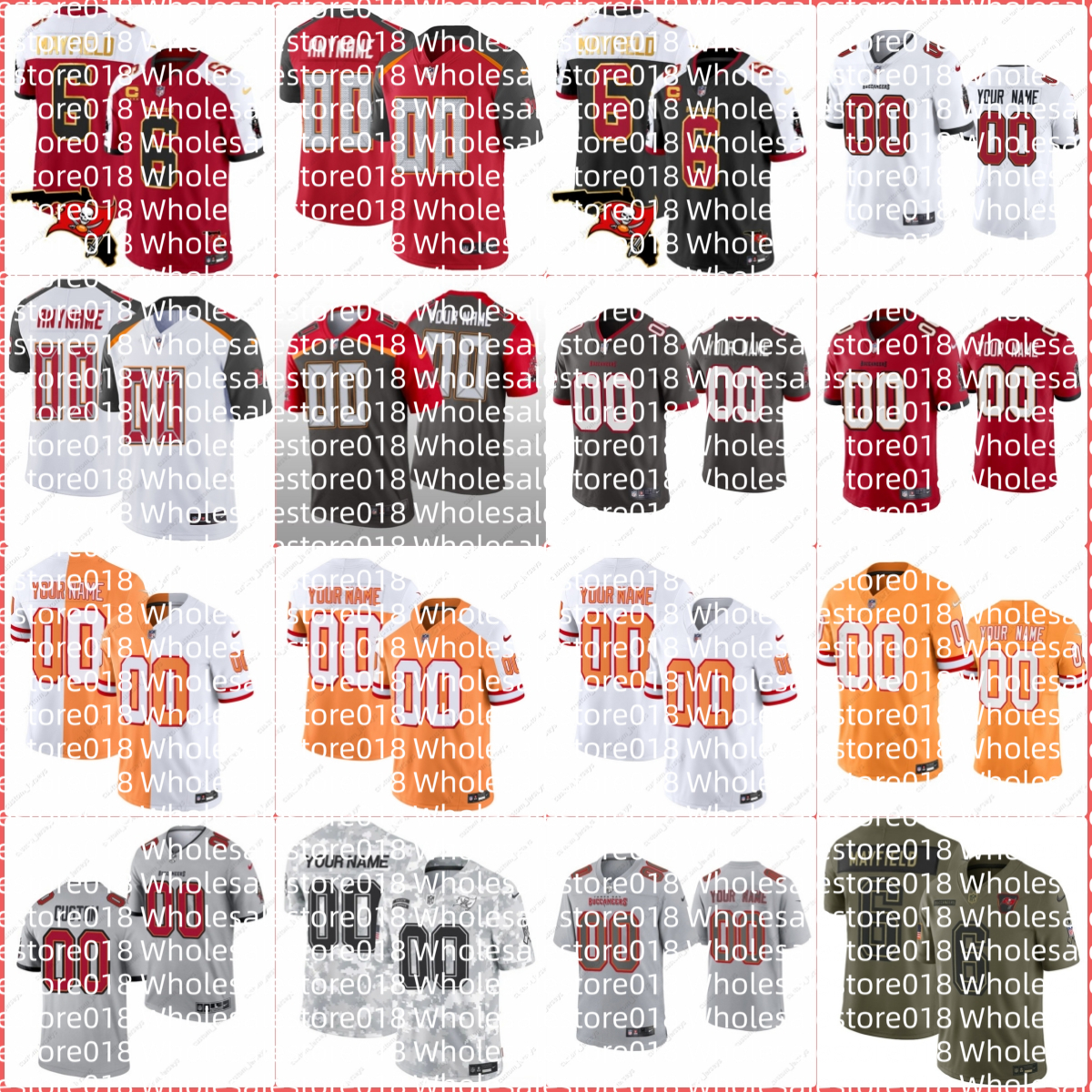 Buccaneer Alstott Tom Brady Baker Mayfield Bucky Irving Rachaad White Kameron Johnson Chris Godwin Mike E Jalen illan Trey Palmer Football Jersey