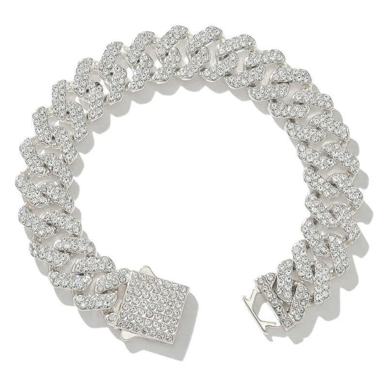 15mm Full Dia Chain Men's Miami Cuban Necklace Fashion Hip Hop Unisex Designer Jewelry y