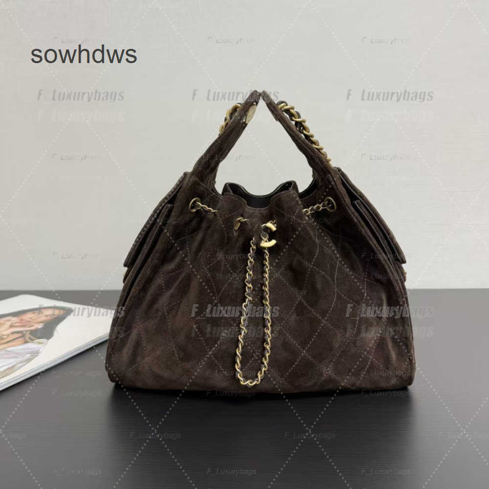 Blue Denim Hobo Bag 30CM Luxury Designer Bucket Style with Adjustable Drawstring and Chain Strap Versatile Crossbody Purse Designer Shoulder Bag 25 Small Handbag