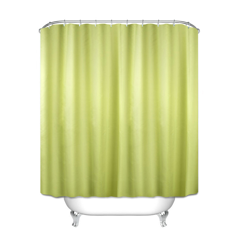 YL-37308 dry and wet solid color curved bath curtain punch-free L-shaped solid color polyester partition curtain bathroom curtain waterproof hanging c