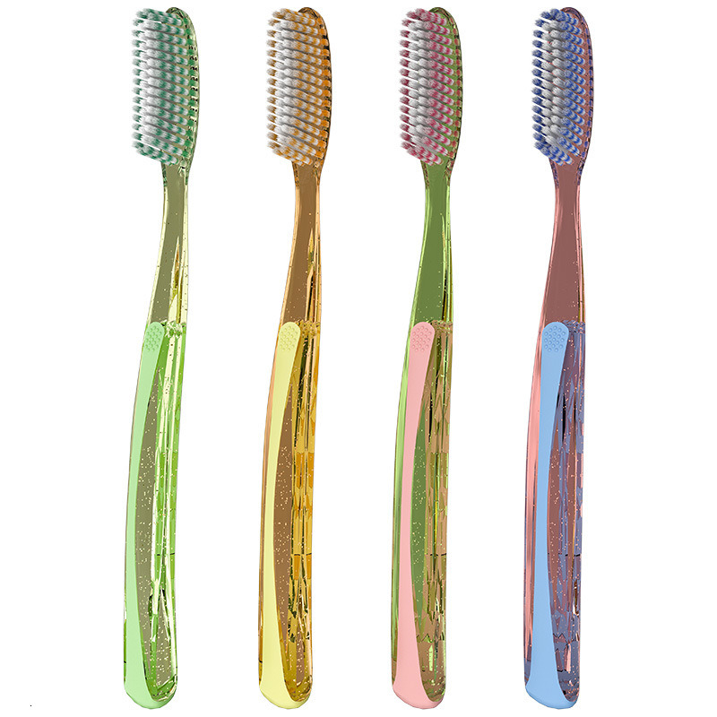 High-end couple toothbrush set of 4 pieces Adult wide-head soft bristles Home use gum care model Deep cleaning ddmytues