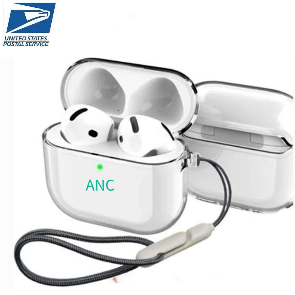 For AirPod 3 4 bluetooth earbuds Headphone Accessories Transparent TPU Solid Silicone Waterproof Protective case environmental protection material