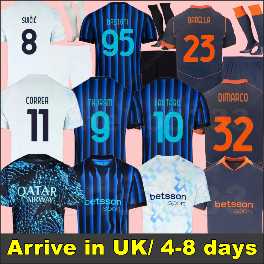 INtErS Milanes 25 26 BASTONI DIMARCO Soccer Jersey CALHANOGLU BARELLA INTERS THURAM PAVARD LAUTARO ANNIVERSARY FRATTESI Special Football Shirt Men Kit Kids