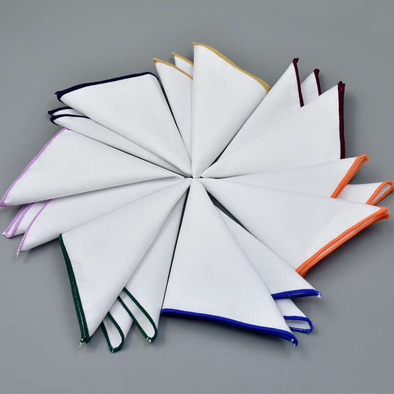 Men's Scarf Formal Business Solid Color Pocket Square Multi-color Foldable 25*25