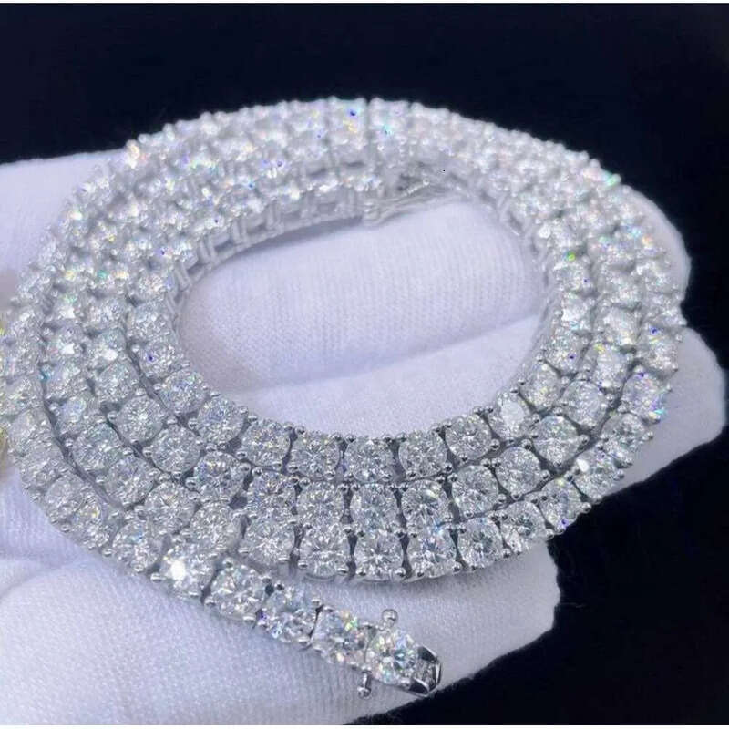Maiyi Jewelry Custom Gold Moissanite Solid Real 9k 10k 14k Tennis Necklace for Women Men