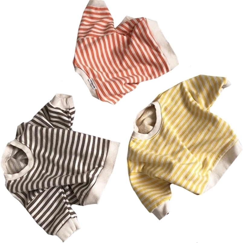 O-neck Sweatshirts Classic Striped Hoodies Boys Shirts Blouse Baby Shirt for Girls Kids Casual Tops 210417