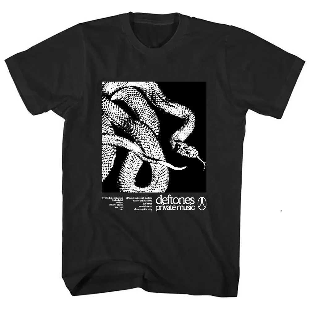 Private Music Tracklist Tees Deftones Rock Band Printing Tshirt Cotton Loose Short Sleeve T Shirt Women Men Unisex StreetwearXJ250929