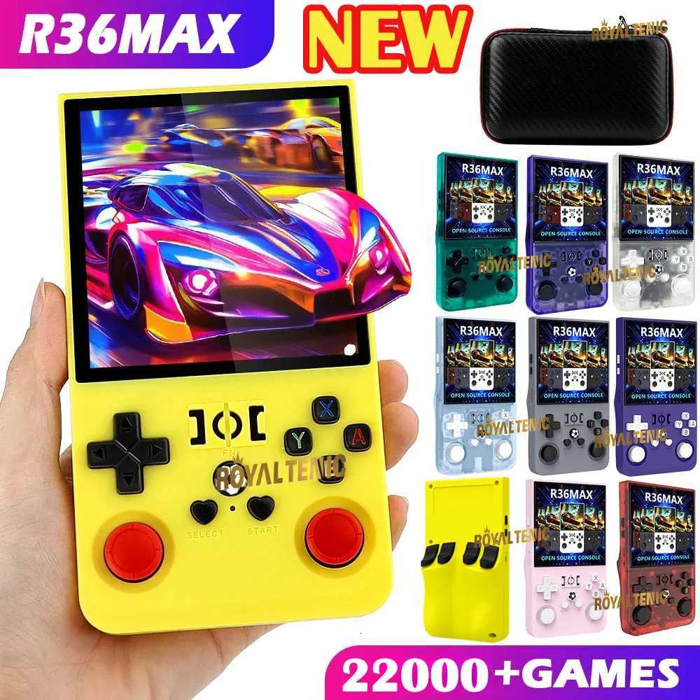 R36MAX Game Console 64GB 128GB 18000GAMES Linux System 40inch K36 vs R36S 35inch Pocket Video Player No Download Required H260509