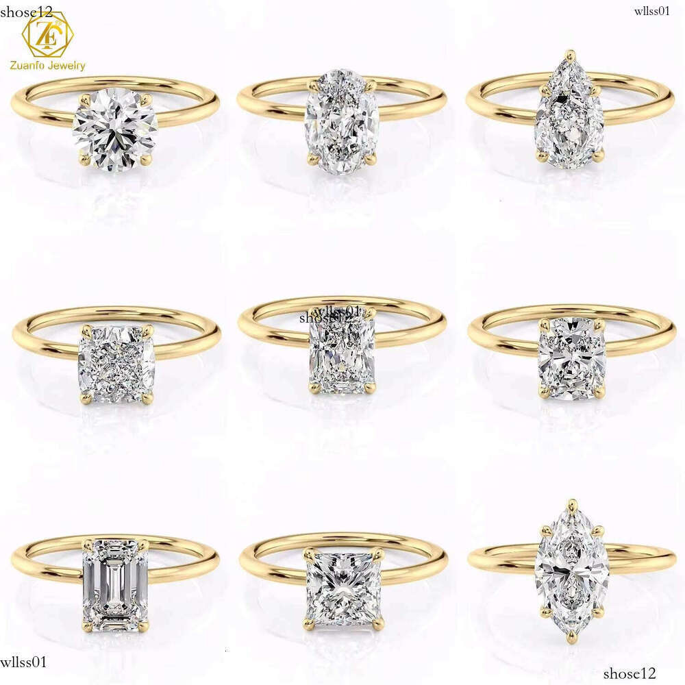 1CT 2CT Diamonds IGI Certified HPHT Created CVD DEF VVS Lab Grown Diamond Rings
