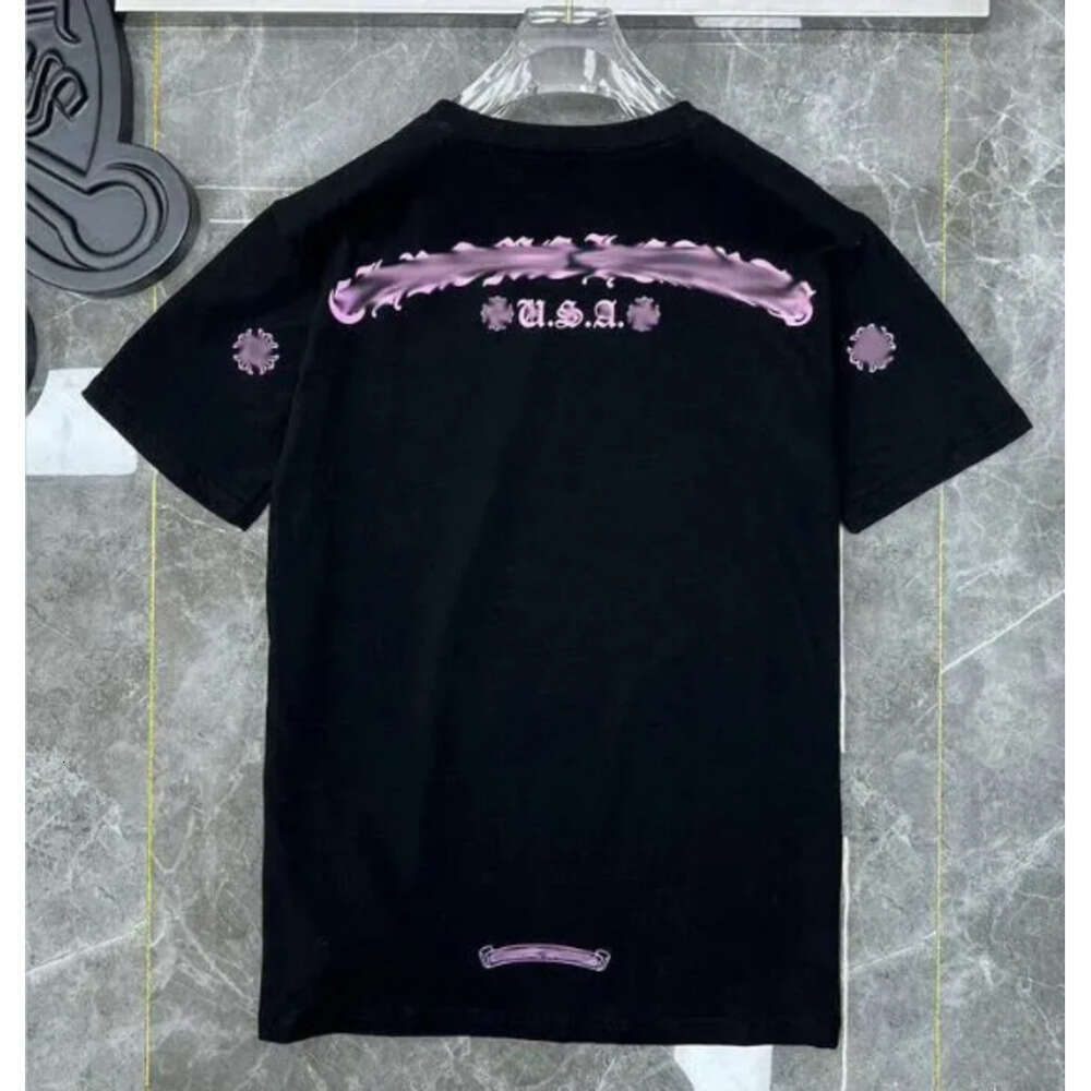 Chrome Shirt 2025 Designer Cross T Shirts Designer Men's Women's Printed Sanskrit T-Shirts Spring And Summer Long-Sleeved Sweatshirts Heartstshirts T Shirt Ec4