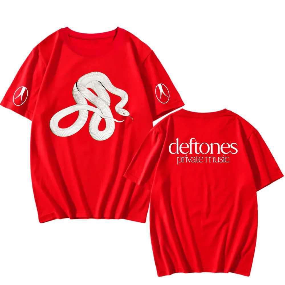 Private Music Tracklist Tees Deftones Rock Band Printing Tshirt Cotton Loose Short Sleeve T Shirt Women Men Unisex StreetwearXJ250929