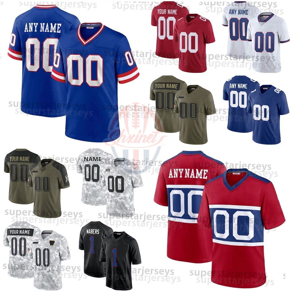 Cam Skattebo Jaxson Dart Malik Nabers Football Jersey Abdul Carter Brian Burns Thibodeaux Dexter Lawrence II Taylor Strahan Jalin Hyatt Tyrone Tracy Jameis Winston