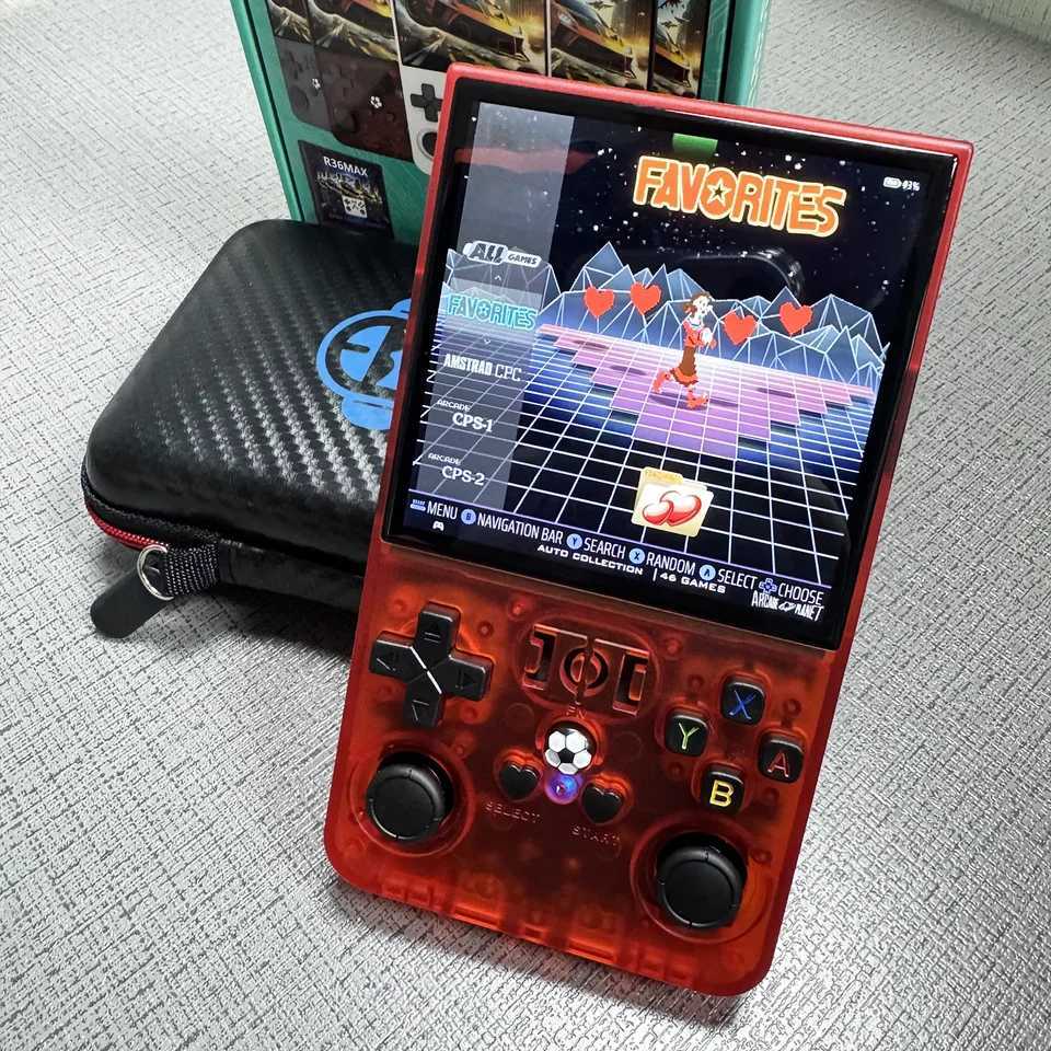 R36MAX Game Console 64GB 128GB 18000GAMES Linux System 40inch K36 vs R36S 35inch Pocket Video Player No Download Required H260509