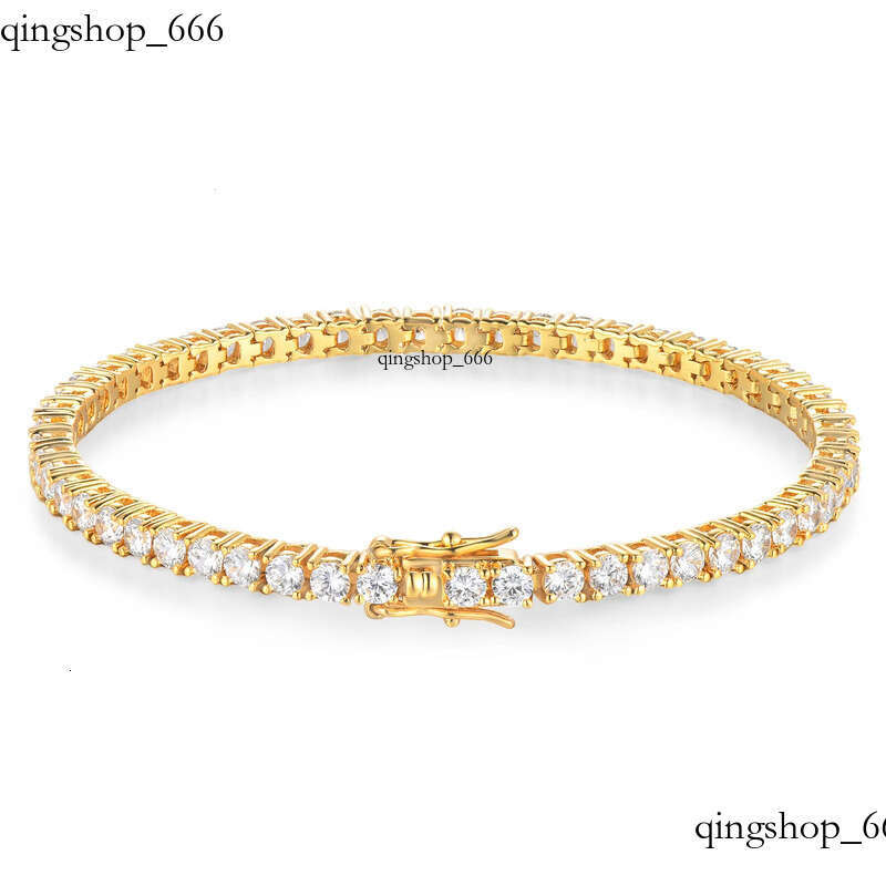 TennisChain Jewelry 2-6MM Tennis Chain Fashion Men and Women Hip-Hop Zircon Bracelet High-End Feel 15