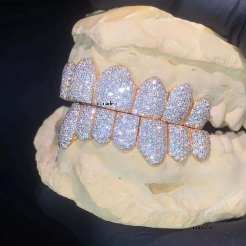 Hip Hop Custom Iced Out Moissanite Dia Grillz Teeth Sier Jewelry Best Price 89