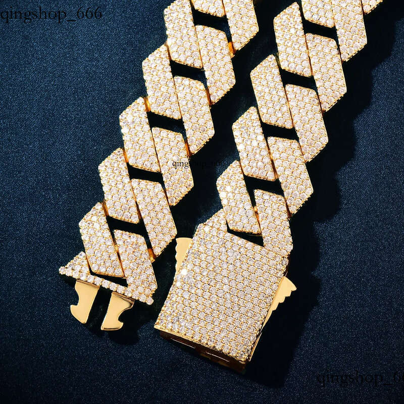 Hip Hop 20mm Dia Cuban Spring Clasp Necklace Personality Copper Inlaid Zircon Multiple Sizes Accessories Jewelry Bulk goods wholesale 78