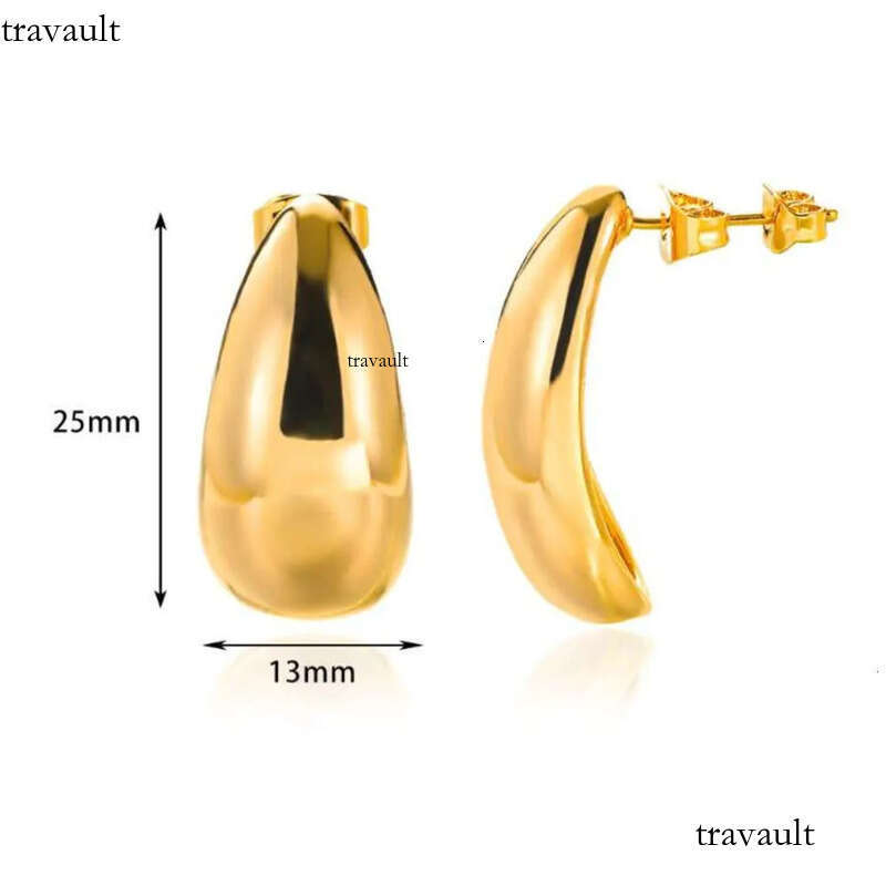 AA Stud Earrings Stainless Steel Water Drop Ear Piercing For Women Delicacy Fashion Ears Jewelry Gift Tendency Free Delivery 2024 so z240624