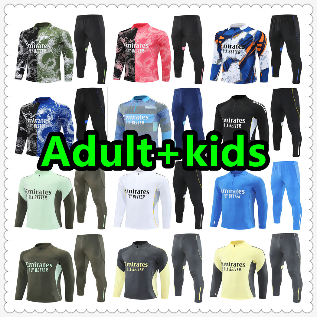 23 24 25 26 tracksuit soccer jersey shirt football jerseys training suit jacket 2024 2025 2026 chandal futbol survetement foot maillot de Adult set and kids kit 899