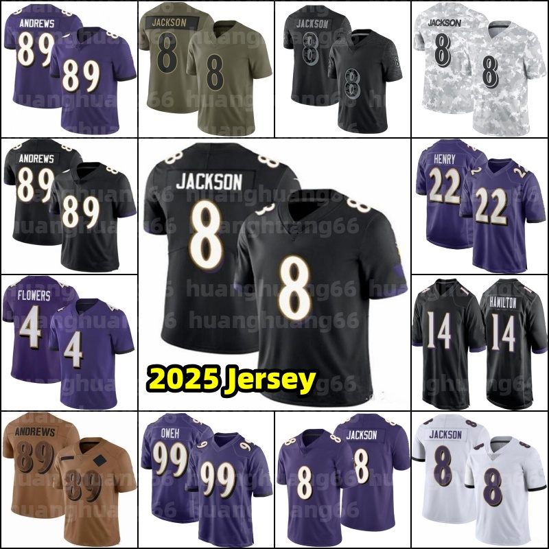 Lamar Jackson Derrick Henry Maxx Crosy Football Jersey Malaki Starks DeAndre Hopkins Zay Flowers Marlon Humphrey Kyle Hamilton Roquan Smith Nate Wiggins Walker