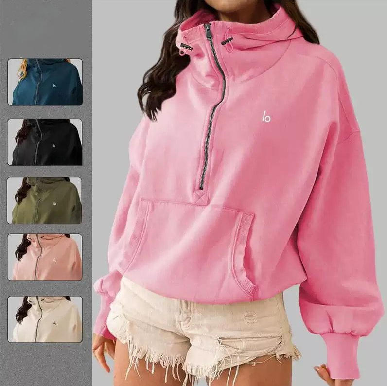 yoga hoodies Yoga women's training sports jackets, fitness and outdoor sports hoodies quick-drying sports suit tops solid zipper tops size S-XL 88