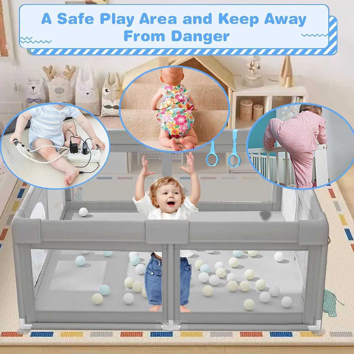 Baby Playpen for Children Play Area Baby Playground 6 Month6 Years Old Kids Ball Pit Playpen Indoor Baby Safety Fence C2509291