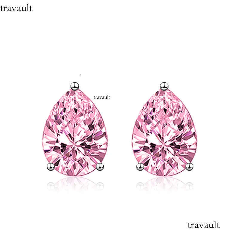 Rulalei Unique Brand Stud Earrings High Quality Jewelry Pure 100% Sterling Sier Water Drop Blue Moissanite Dia Party Women Wedding Earring Gift