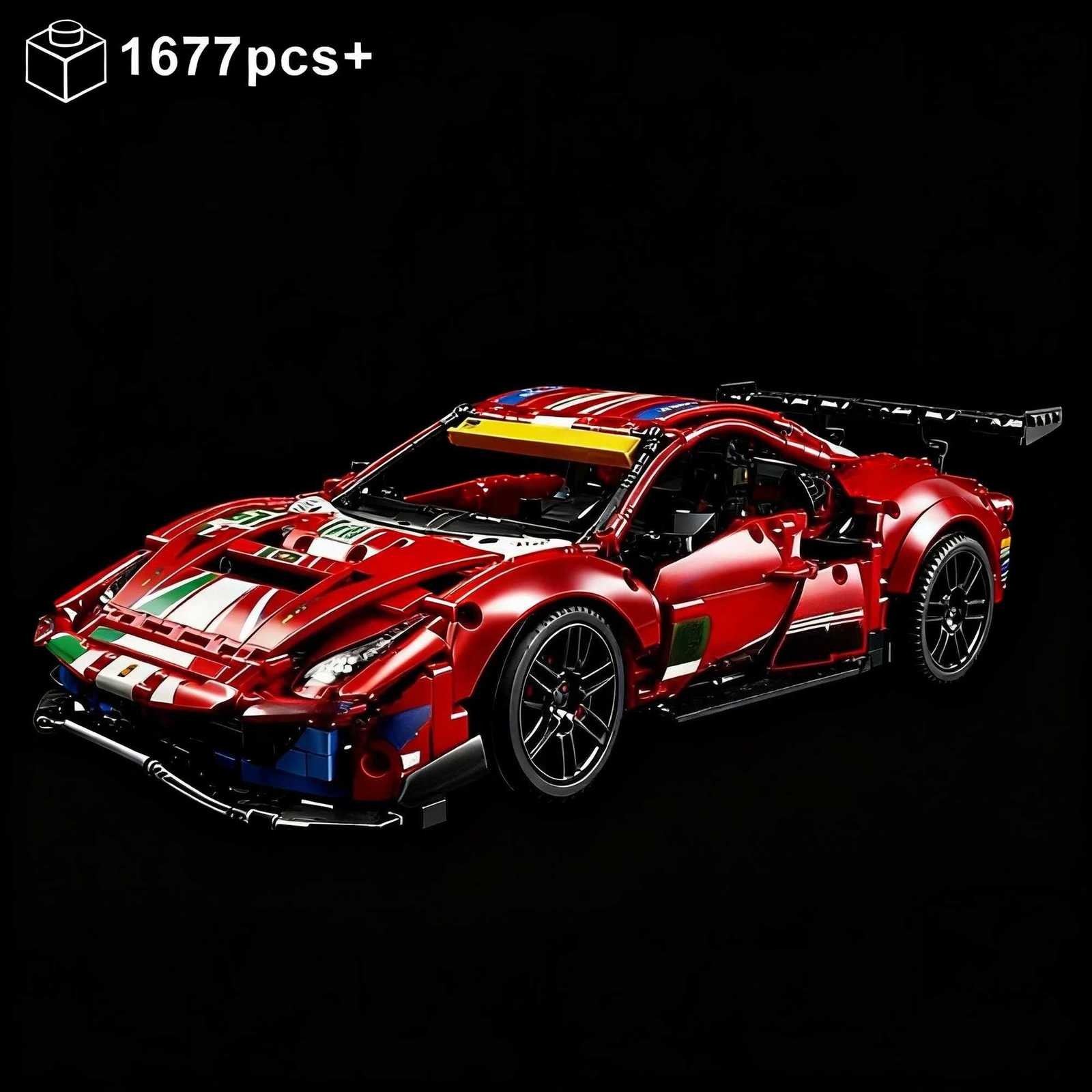 New Technical 488GTE 1684PCS AF Corse Race Car Champion GT 42125 Series Exclusive Collectible Detailed Display Model Sets Adults Z250923