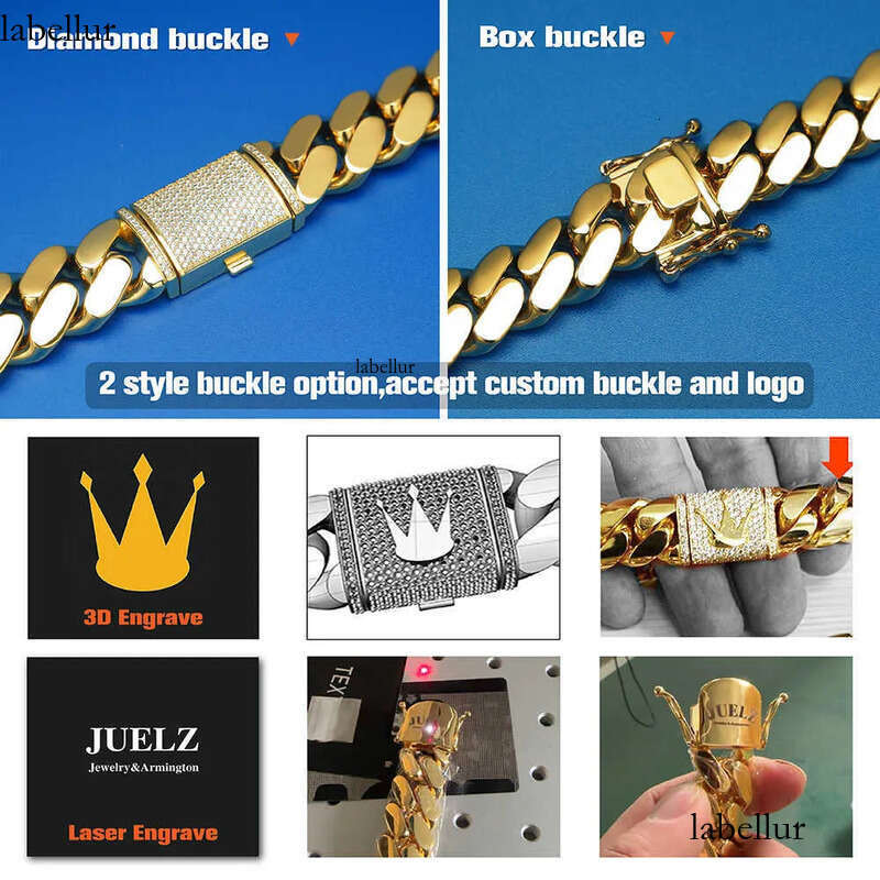 Necklace Custom Link Gold Cuban Miami Chain 20mm b9