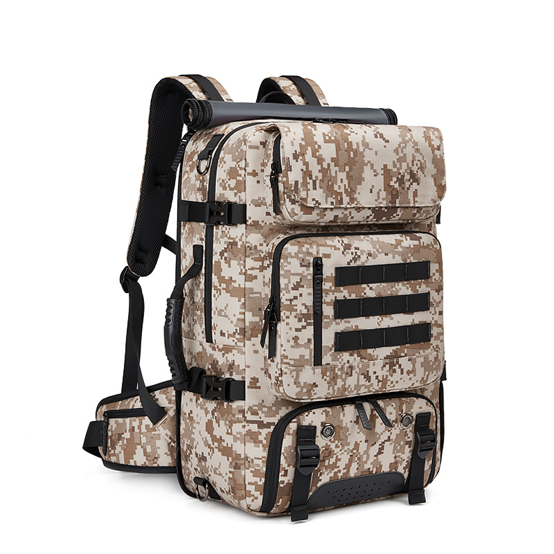 OC119M45 Men's and Women's Backpack Outdoor Leisure Large Capacity Multifunctional Canvas Cloth Travel Bag Vacuum Compression Waterproof Tra