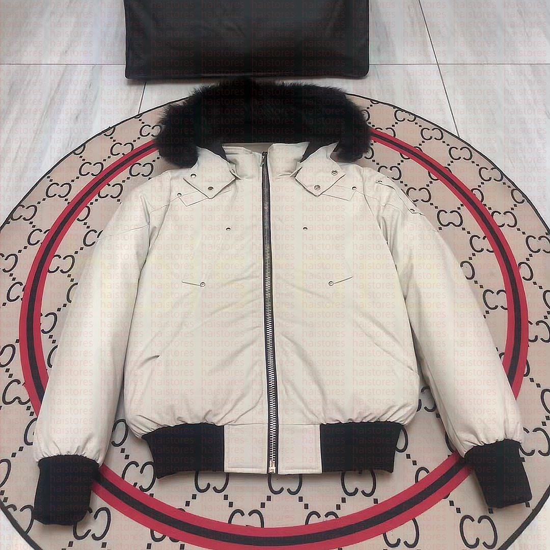 Mens Down Parka Puffer Coat Trench Style Winter Jacket with Furry Collar Windproof Breathable Water Resistant Warm Outerwear for Outdoor Activities Daily Life