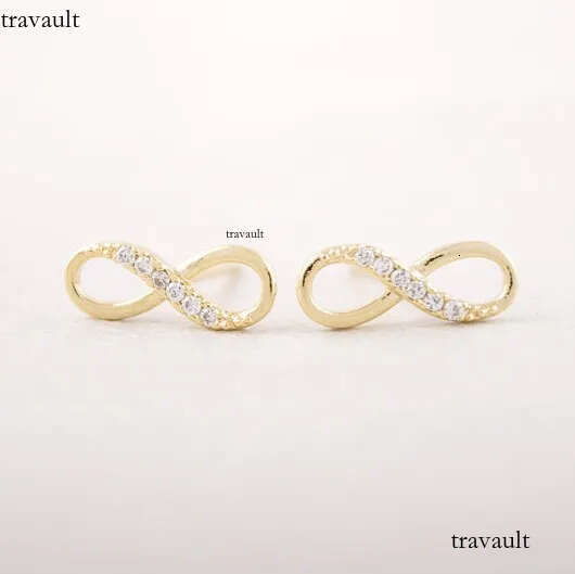 10 pairs - S036 small stud lovely simple infinite lucky Numbers figure 8 eight bolt earrings women holiday best g