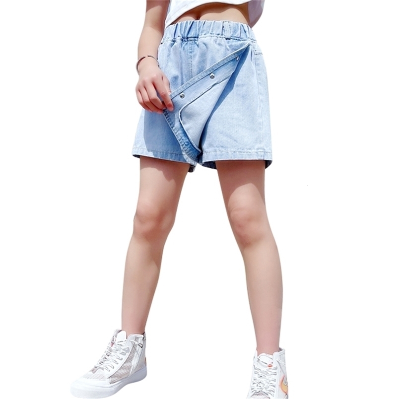 Jeans For Girl Solid Color Children's Denim Casual Style Summer Clothing 210527
