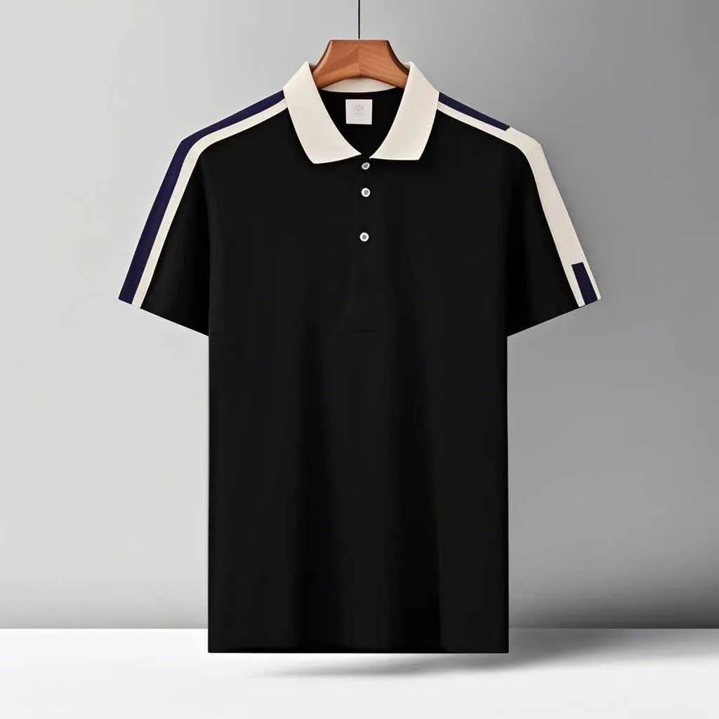 High end embroidered short sleeved cotton polo shirt men s T shirt Korean fashion clothing summer luxury top Asian size M L XL XXL XXXL