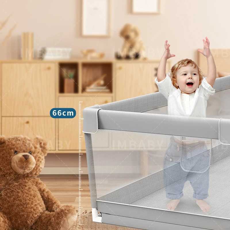 Baby Playpens Light Gray Childrens Play Playpen Large Indoor Baby Playground with Protective Angle Activities Fence for Baby C250929