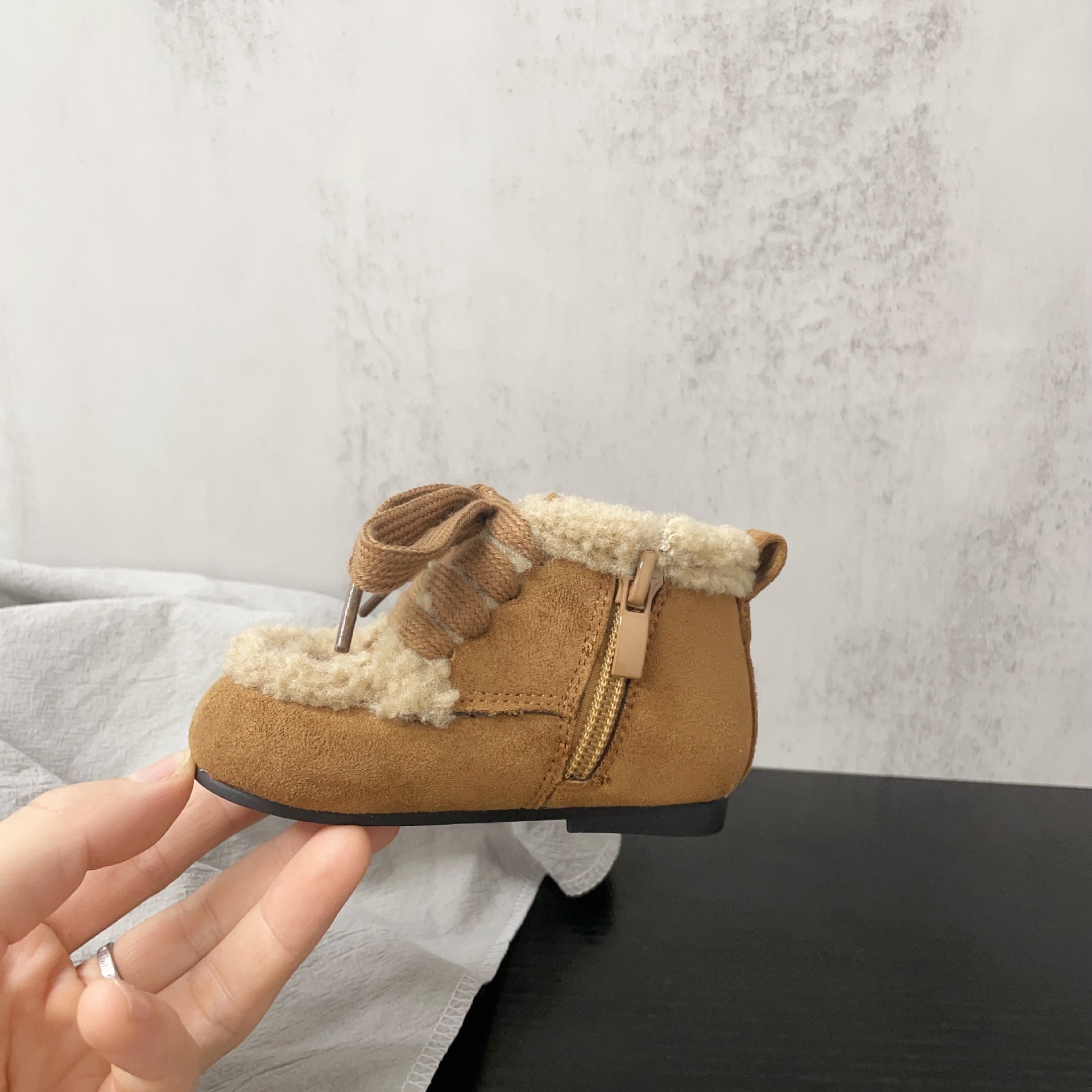 Artificial Fur Personalized Leopard Print Children's Casual Shoes Warm Comfortable Cotton Designer Autumn New Luxury Shoes, Men's And Women&