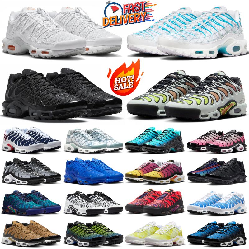 Tn Plus Size Us 12 Running Outdoor Shoes Men Women Tns Utility Berlin Terrascape Triple Black All White tn. Rose Pink Blue Red Green France Trainers Sneakers Eur 36-46