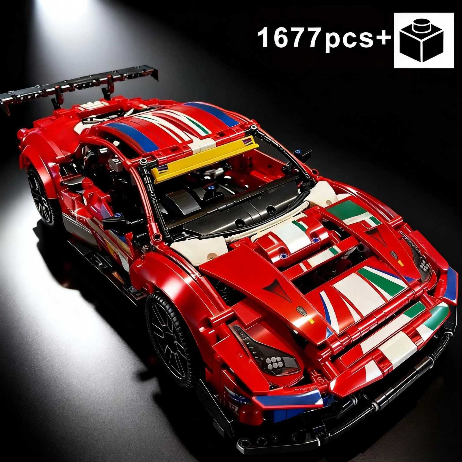 New Technical 488GTE 1684PCS AF Corse Race Car Champion GT 42125 Series Exclusive Collectible Detailed Display Model Sets Adults Z250923