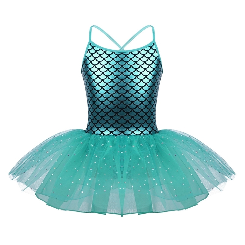 Girl's Dresses Girls Glitter Mermaid Ballet Dress Gymnastics Leotards for Girls Kids Ballet Dance Costumes Dancewear Kids Teen Ballerina Dress 23