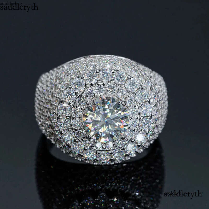 8mm Moissanite for Men Iced Out Rings Women S Sier Wedding Ring Finger Jewelry Pass Dias Tester Free Shipping f5