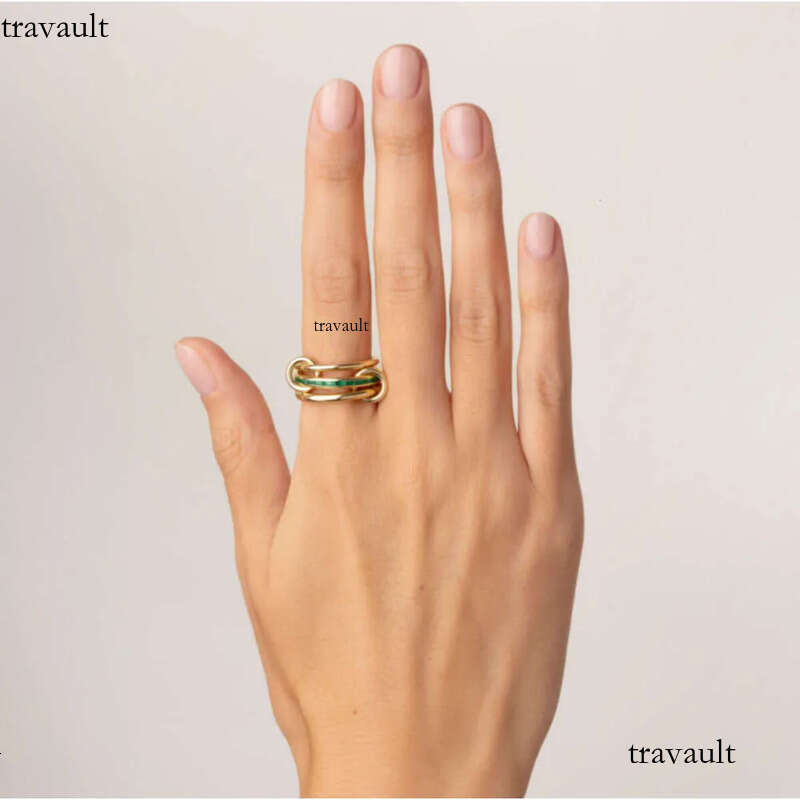 rings for women Designer Pyrus YG Emerald Ruby Band Rings Spinelli Kilcol brand NewIndustrial wind jewelry gold sterg sier multiple ring Mothers Day g
