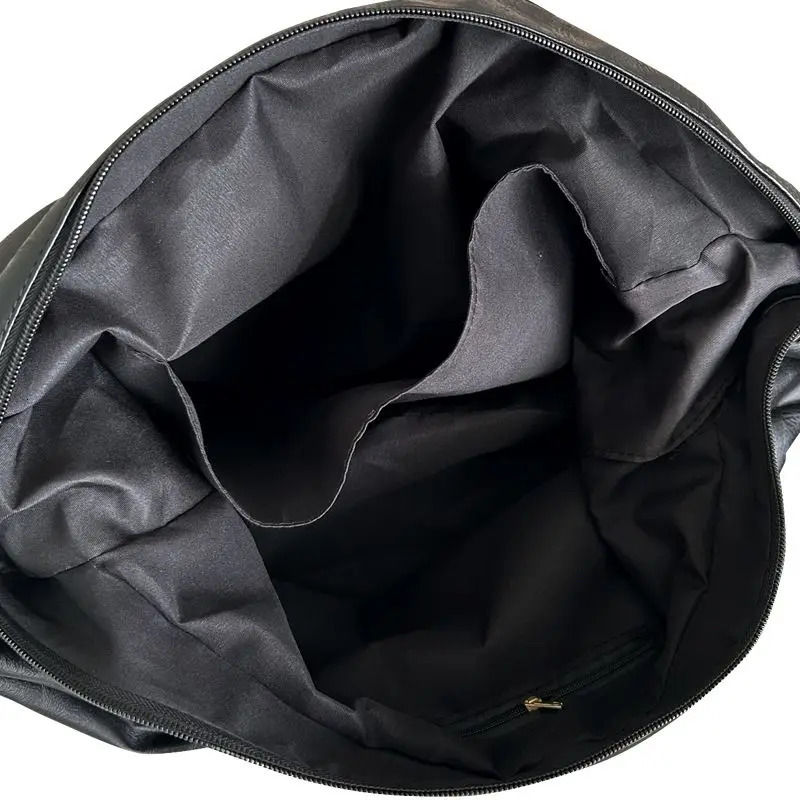 Miyagawa Vintage Ins Casual Crossbody Large Capacity Single Shoulder Tote Bags Washed Pleated Leather Bags 250930