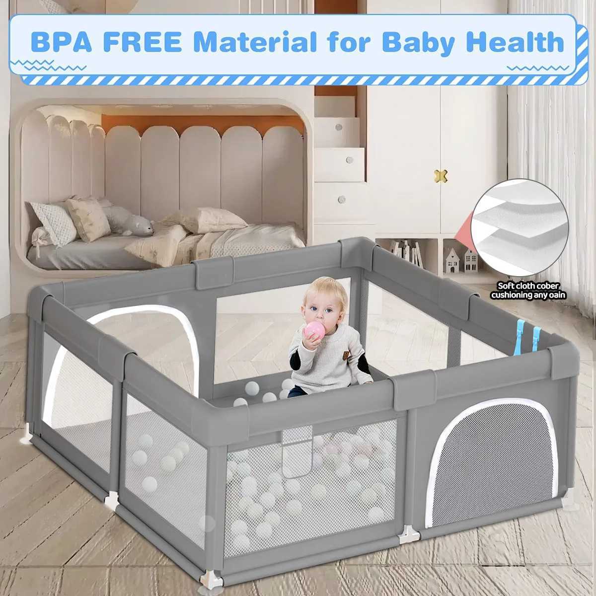 Baby Playpen for Children Play Area Baby Playground 6 Month6 Years Old Kids Ball Pit Playpen Indoor Baby Safety Fence C2509291