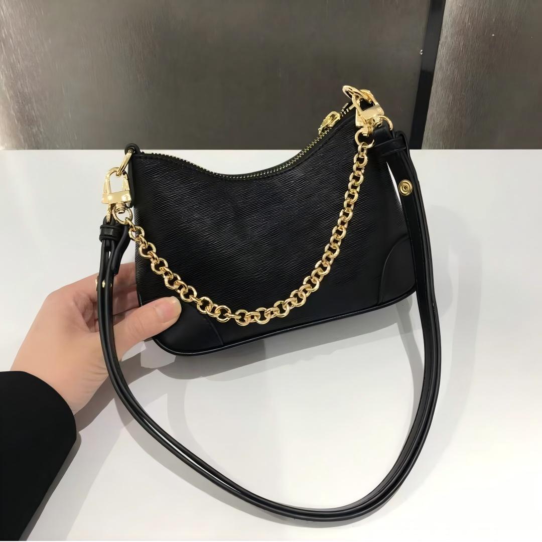 free shipping designer bag New versatile large capacity casual fashionable retro printed shoulder bag for women black brown white