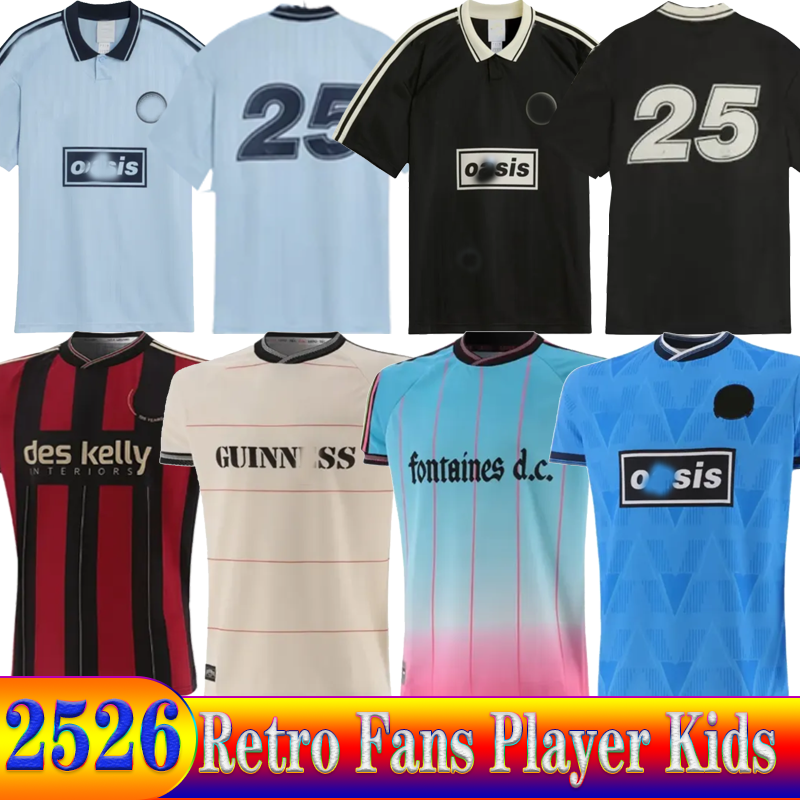 25 26 Bohemians tour Oasis Band Rock Music 135th Anniversary Football Jersey Shirts Fontaines Dc Home GUINNESS Soccer Jerseys PISZCZEK McDONNELL AKINTUNDE