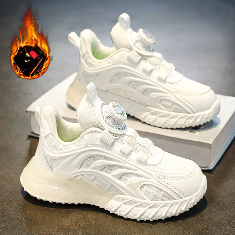 Children's Rotating Buckle Sports Shoes Girls' Wool Lining Designer Shoes Fashionable Autumn New Designer Luxury Shoes Men's And Women&