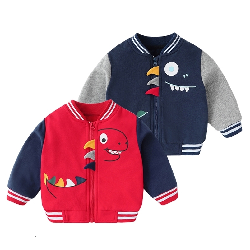 Jackets Baby Boys Jackets Spring Autumn Dinosaur Kids Baseball Jacket Coat Casual Boys Outerwear 1-4 Years Children Clothing 230817