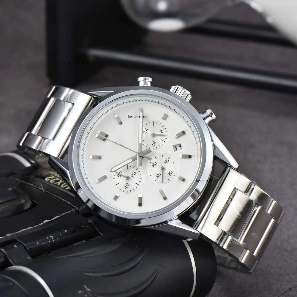 Hot Sale Heure Watches for Men Branded Porsches Automatic Date Quartz Wristwatches Leather Strap Designer Tag Montre De Luxe Sport AAA Male Clocks 930