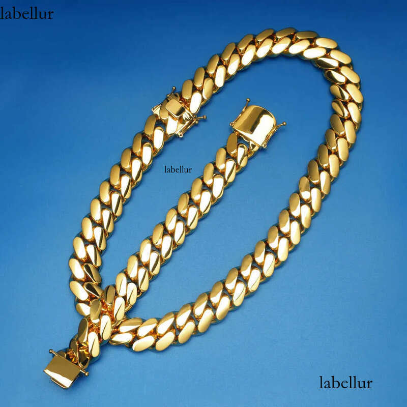 Necklace Custom Link Gold Cuban Miami Chain 20mm b9